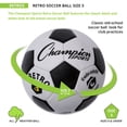 thumbnail image 3 of Balón de fútbol Champion Sports Retro talla 3 negro/blanco, 3 of 7