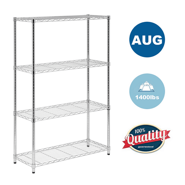 4 Tier Black Wire Shelving Unit, How To Line Wire Pantry Shelves