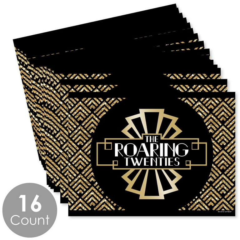 Big Dot of Happiness Roaring 20's - 1920s Art Deco Jazz Party Paper Charger  & Table Decorations Chargerific Kit for 8 