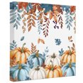 thumbnail image 2 of Ships Next Day Canvas Wall Art 16"x16", Orange Blue Fall Wood Framed Canvas Print Painting, Thanksgiving Botanical Pumpkins Ready to Hang Picture Wall Decor for Home Bedroom Kitchen Office, 2 of 9