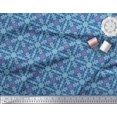 thumbnail image 3 of Soimoi Purple polyester Crepe Fabric Tiles Moroccan Print Fabric by Yard 42 Inch Wide, 3 of 3