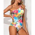 thumbnail image 2 of SURJDE One Shoulder One Piece Swimsuit for Women Tummy Control Bathing Suits Modest Full Coverage Keyhole Swimwear, 2 of 6