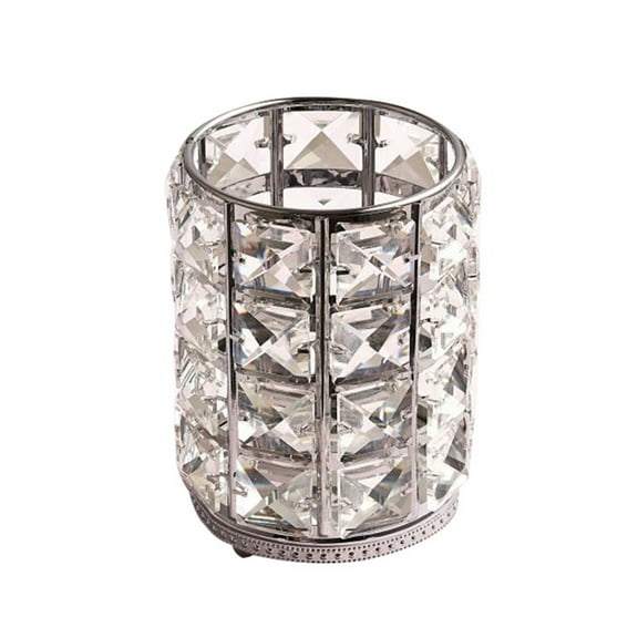 Huanledash Makeup Brush Bucket Sparkling Large Capacity Faux Crystal Cosmetic Storage Pen Box Pencil Vase Comb Container for Home