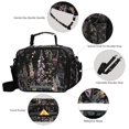 thumbnail image 3 of FORMRS Student Insulated Lunch Bag with Shoulder Strap Reusable Cooler Box for School, Dark Flowers Pattern, 3 of 9