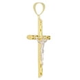 thumbnail image 2 of Jesus Crucifix Cross Filigree Unisex Adult Pendant 10K Yellow White Gold, 4.10 Gr – Goldum NYC, 2 of 4