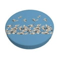 thumbnail image 1 of Disketp Japanese White Cranes Funda Redonda para Taburete, Funda de Cojín para Silla de Bar Suave y Elástica-12 inch, 1 of 7