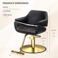 thumbnail image 2 of UBesGoo Barber Chair, Heavy Duty Salon Stool, Hydraulic Pump 360° Swivel, Black Gold, 2 of 7