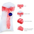 thumbnail image 6 of MDS Pack of 10 satin Chair Sashes Bow for Wedding and Events Supplies Party -Coral, 6 of 7