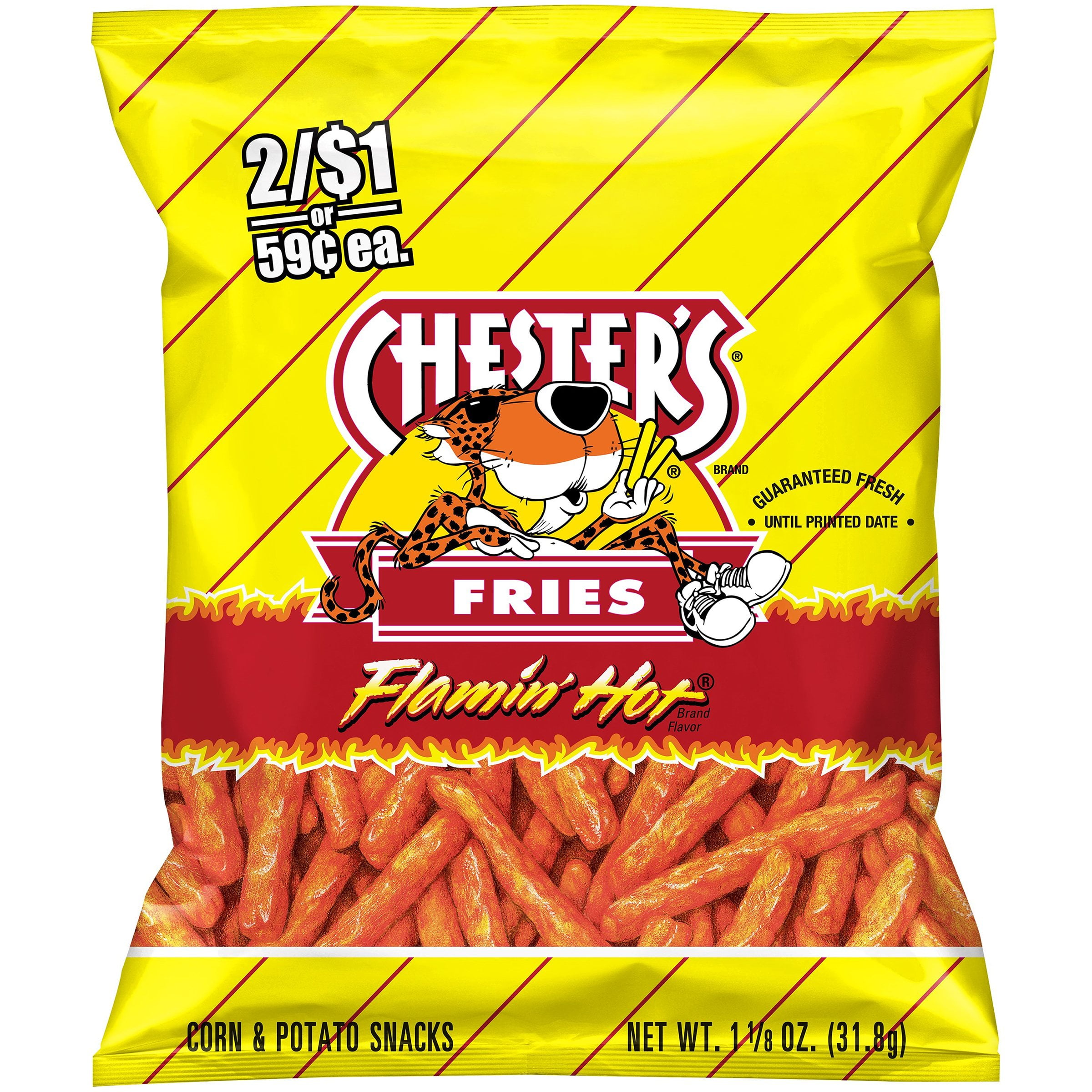 Cheetos Fries Flamin' Hot Corn & Potato Snacks 1.13 oz. Bag Walmart