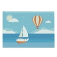 thumbnail image 1 of Hot Air Balloon Cutting Board, Boat Holiday Sea Sky Transporation, Decorative Tempered Glass Cutting and Serving Board, in 3 Sizes, by Ambesonne, 1 of 2