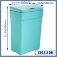 thumbnail image 7 of BestOffice 13 gallon Automatic Plastic Trash Can with Lid, Touch Free with Motion Sensor for Indoor Use, 2 Pack(Blue), 7 of 7