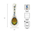 thumbnail image 2 of Green Rosemaling German Ceramic Spoon Rest, 2 of 5