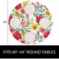 thumbnail image 2 of Floral Round Table Cloth Cute Watercolor Different Wild Meadow Multi Flowers Elastic Edged Table Cover Fade and Stain Resistant Table Cloths Easy to Clean Fits Tables 40-44" Diameter, 2 of 4