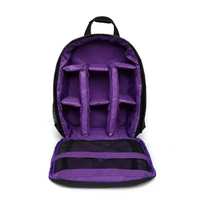 Multi-functional Digital Camera Backpack Bag For Sony Waterproof Outdoor SLR Camera Bag Lens Pouch DSLR Cam Bag Large Capacity Purple