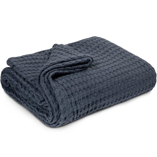 Simka Rose Waffle Manta de bebé de algodón suave y transpirable para cochecito de bebé y manta de cuna – Mantas de recepción de bebé para niños y niñas, manta neutra de género para niños pequeños