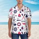 thumbnail image 2 of Balery Sailing Marine Travel Camisas hawaianas de manga corta para hombre, camisas playeras de corte holgado, camisas de vacaciones con botones,3X-Large, 2 of 7