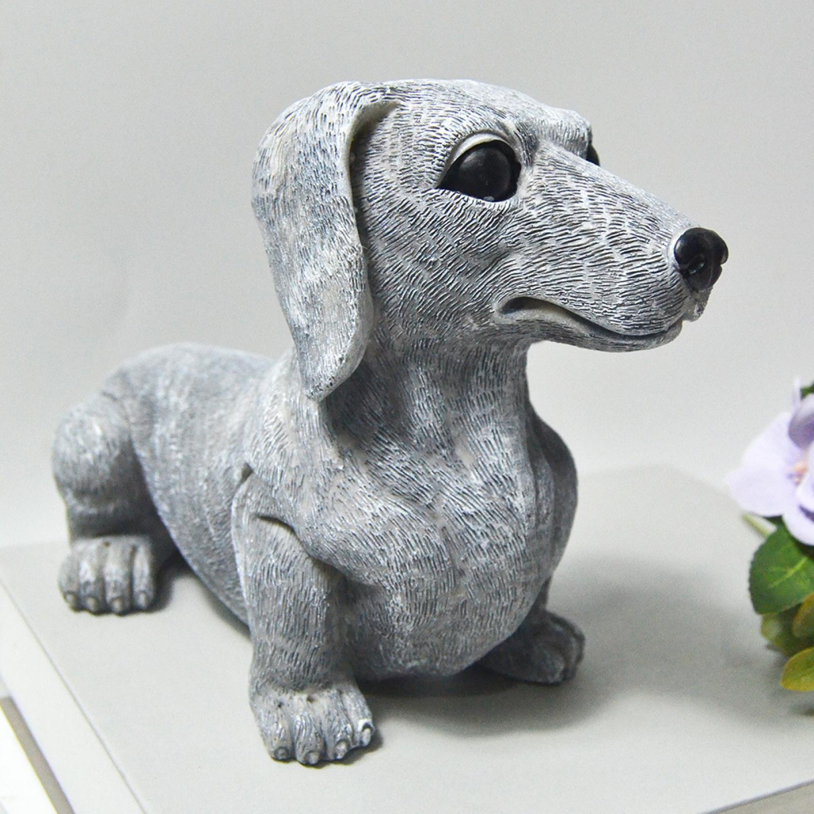 Creative Dog Ornaments Pugs Dachshunds Statue Garden Decorations Resin