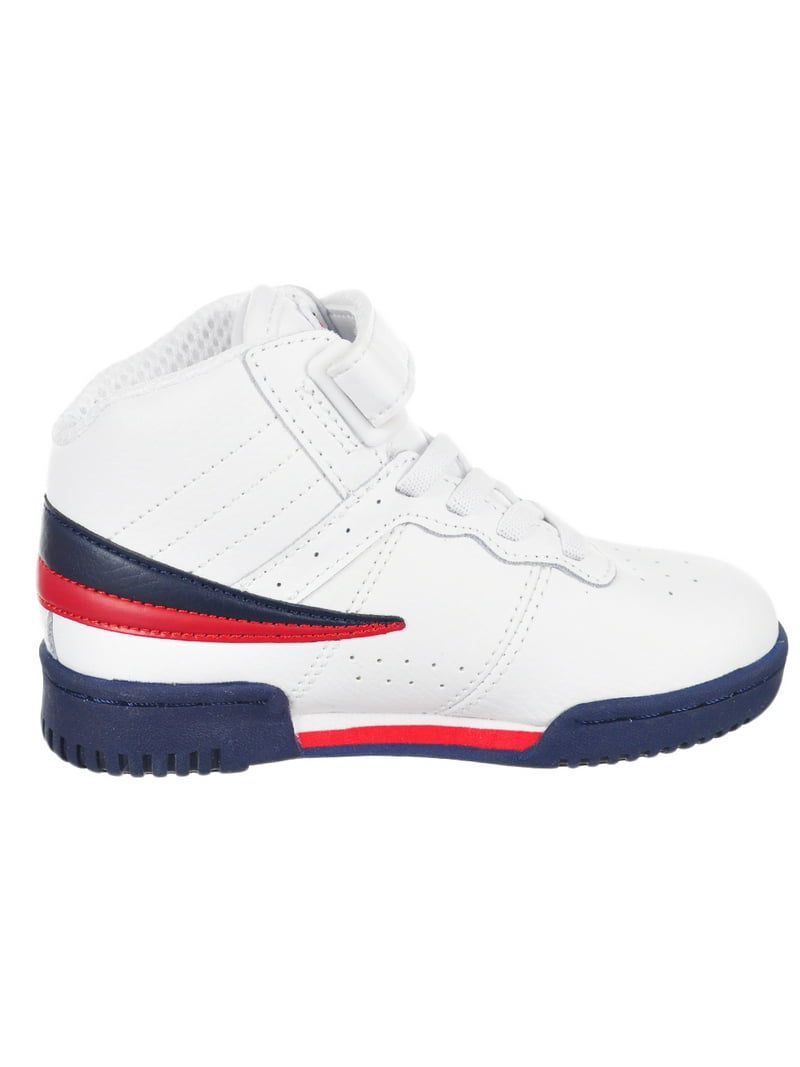 Fila Boys' Heritage Mid-Top Sneakers white/navy/red, toddler