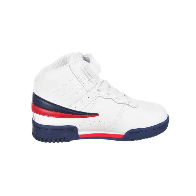 Fila Boys\' Heritage Mid-Top Sneakers - white/navy/red, 9 toddler
