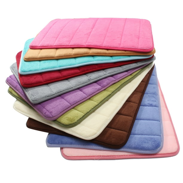 24"x16" Microfibre Memory Foam Mat Absorbent Slipresistant Rugs Pad