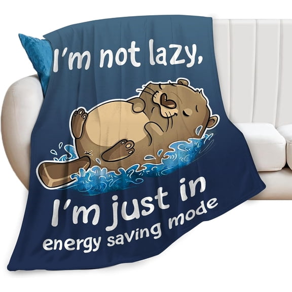 Otter Blanket Beaver Blanket Cute Otter Throw Blanket Cute Beaver Blanket Gifts for Kids Warm Comfort Flannel Blanket for Couch Sofa Bed60 x80