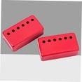 thumbnail image 3 of LRXIYODE Style Electric Guitar Metal Humbucker Cover 2Set Red for Musical .8X1.5X0.7In, 3 of 8