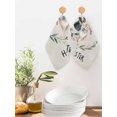 thumbnail image 2 of Happy Easter Kitchen Dish Towels for Drying Dishes Set of 4, Beige Rustic Spring Bunny Eucalyptus Leaves Waffle Weave Microfiber Hand Tea Bathroom Towels Quick Dry & Absorbent Towel 12x12, 2 of 7