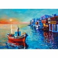 thumbnail image 4 of Idea4wall 4pcs Oil Painting Peel and Stick Wallpaper Removable Wall Murals Large Wall Stickers for Home Decoration, 66"x24", 4 of 5