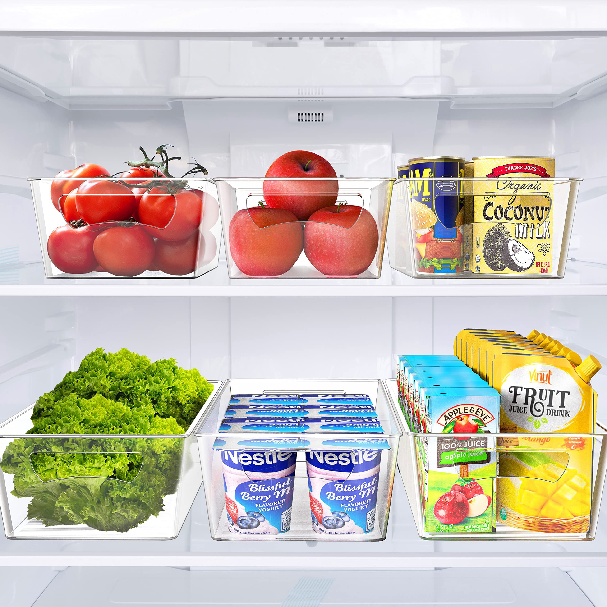 Simple Houseware 6 Pack Fridge/Freezer Storage Organizer