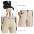 thumbnail image 5 of Pantalones Cortos Deportivos Pantalones Cortos De Senderismo Para Mujer Deportes Al Aire Libre Pantalones Cortos 4 Bolsillos Verano Senderismo Secado Rápido Impermeable Viajes Cergrey Caqui L, 5 of 5