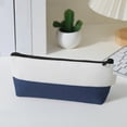 thumbnail image 5 of Hvmvliv Pencil Case Pencil Bag Big Capacity, Color-Blocked Design Portable Pen Case Office Stationery Makeup Bag, Oxford Cloth, 22x9.5x2cm, 5 of 6