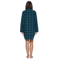 thumbnail image 5 of Ashford & Brooks Women's Woven Plaid Long Sleeve Button Down Sleep Shirt Nightshirt, 5 of 6