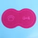 thumbnail image 2 of Alfombrilla antideslizante para arena de gatos, para perros, gatos, cachorros y gatitos, para comida y agua (rosa y rojo), 2 of 5