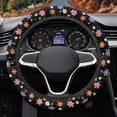 thumbnail image 3 of Yuyamidu Hippie Flower Steering Wheel Covers 15 Inch Winter Steering Wheel Cover Car Accessories Women Warm Steering Wheel Protective Cover for Cars Sedans Auto, 3 of 7