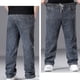 thumbnail image 4 of Pantalones de Cintura Elástica para Hombre Color Sólido Negocios Jeans de Denim Casual con Bolsillos, Pantalones de Ajuste Suelto Recto, Poliéster Spandex, 4 of 9