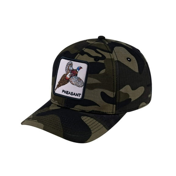 Unisex V2 Embroidered The Pheasant, 6-Panel Baseball Cap, Green Camo/Green Camo, Adjustable Fit