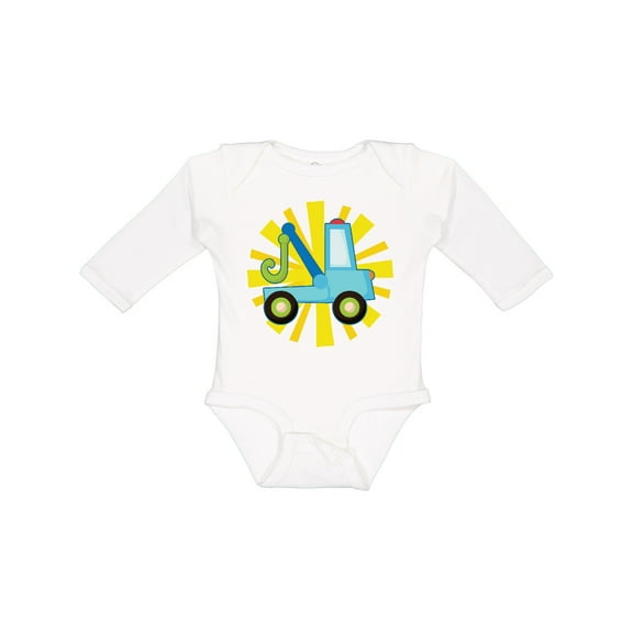 Inktastic Tow Truck Lover Boys or Girls Long Sleeve Baby Bodysuit
