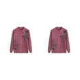 thumbnail image 2 of Youkk Middle-Aged And Elderly Sweater Exquisite Workmanship And Wide Application Warm Middle-aged Clothes pink 2Set, 2 of 6