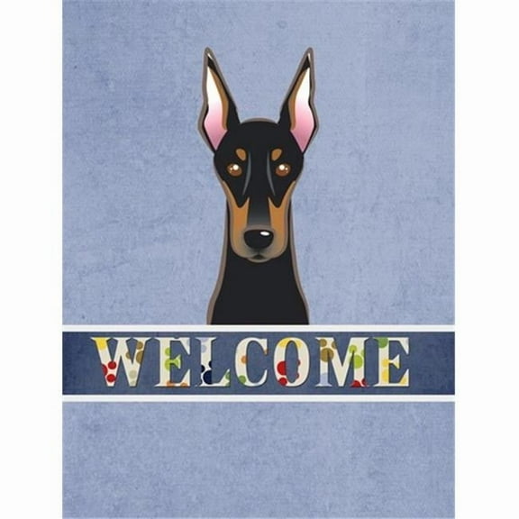 Caroline's Treasures BB1431GF Doberman Welcome Flag Garden Size , Small, multicolor