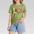 thumbnail image 5 of YunPes Girls T Shirts Loose Fit Short Sleeve Kids Summer Tops Soft Casual Crewneck Basic Tees Cute Birthday Outfits Easter Shirt, 5 of 7