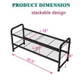 thumbnail image 4 of SUFAUY 2 Tier  Stackable 33" Wide Metal Shoes Rack, Bronze, 4 of 8