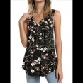 thumbnail image 2 of Camisetas de Tirantes de Verano para Mujer, Sin Mangas, Holgadas, Estilo Henley, con Botones, para Combinar con Leggings, Blusa Plisada Informal. Color XL, 2 of 7