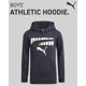 thumbnail image 2 of Sudadera con capucha PUMA Performance Fleece para niños, tallas 10-12, gris, 2 of 6