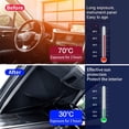 thumbnail image 4 of Parasol Parasol, Plegable, Parasol para Parabrisas de Coche, Aislamiento térmico, protección contra los Rayos UV, Ligero, Cintura elástica, Adecuado para la mayoría de los Coches y SUV Sincero Electrónica, 4 of 4