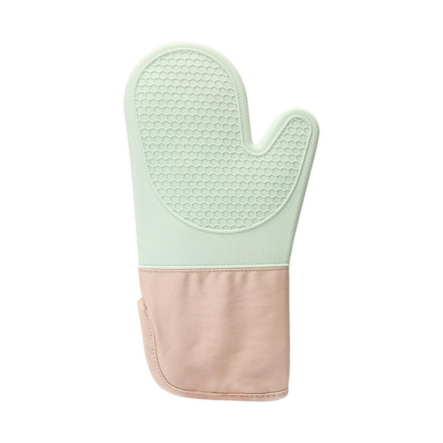 Fiudx Guantes para Microondas, Forro de Algodón Grueso, Aislamiento Térmico, Textura de Gel de Sílice, Versátiles para Hornear, Asar y Cocinar, Ideal Como Regalo para Cocineros, Juego de 33,5 X 19 Cm