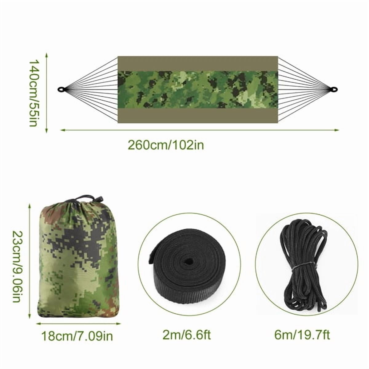 Camping Hammock, Portable Double Hammock with Net,600lbs Load 2 Persons Hammock w/Mosquito Net Outdoor Hiking Camping Hommock Portable Nylon Swing Hanging Bed w/ Strap Hook Carry Bag