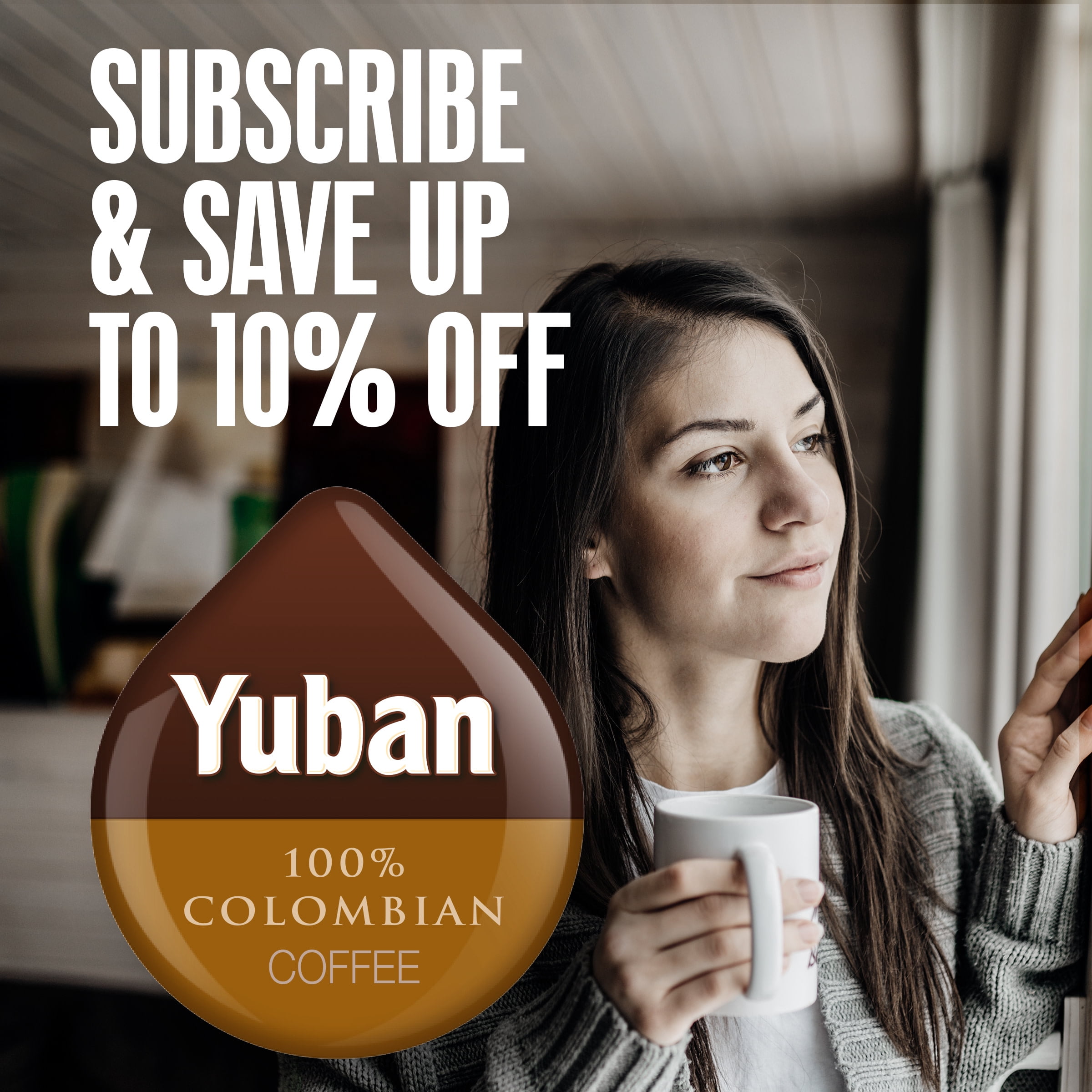 Tassimo Yuban 100% Colombian Medium Roast Coffee T-Discs for Tassimo Single Cup Home Brewing Systems, 14 ct Pack