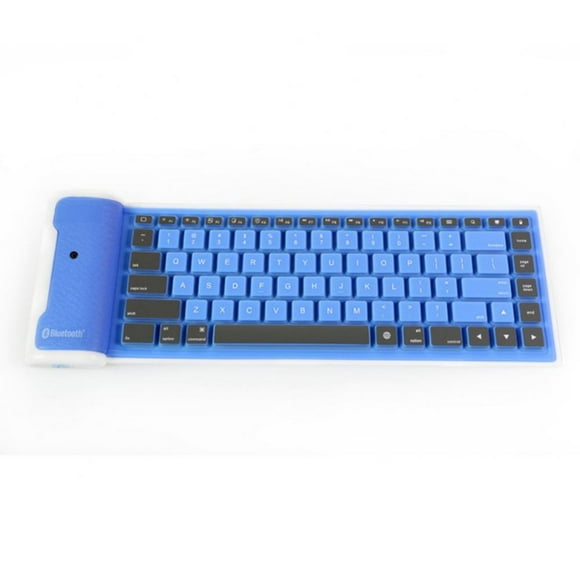 Foldable Bluetooth Keyboard - Portable Wireless Keyboard Rechargeable Full Size Ultra Slim Folding Keyboard Compatible iPhone IOS Android Windows Smartphone Tablet and Laptop