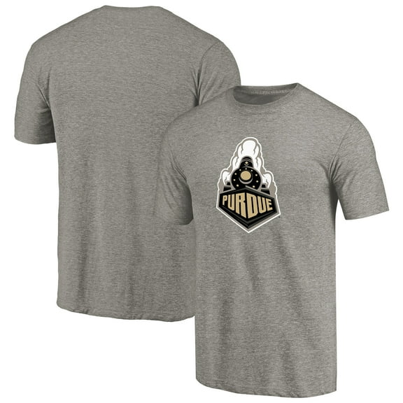 Men's Heathered Gray Purdue Boilermakers Classic Wordmark Tri-Blend T-Shirt