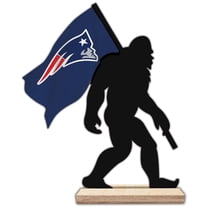New England Patriots 18'' Team Logo Bigfoot Silhouette Desktop Art